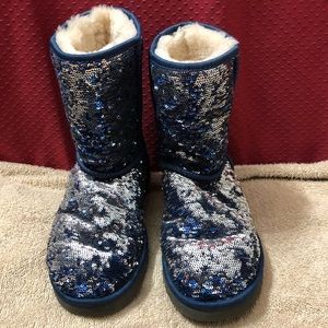 Blue and silver Sequins UGGs